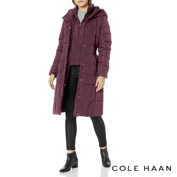 Cole Haan Jackets & Blazers - Cole Haan Women's Signature 40 in Down Coat, Merlot, Medium